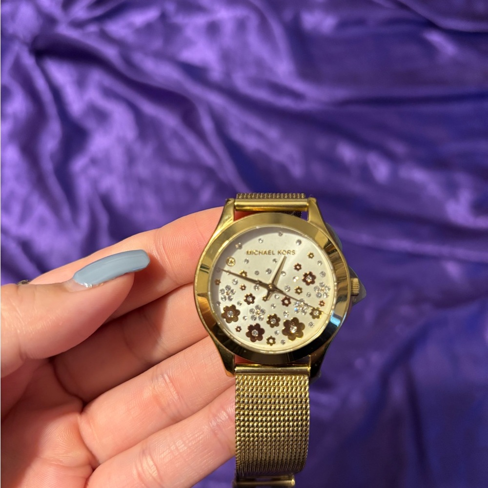 Michael Kors Gold Floral Watch
